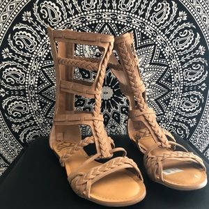 Suede Light brown Gladiator Sandals!